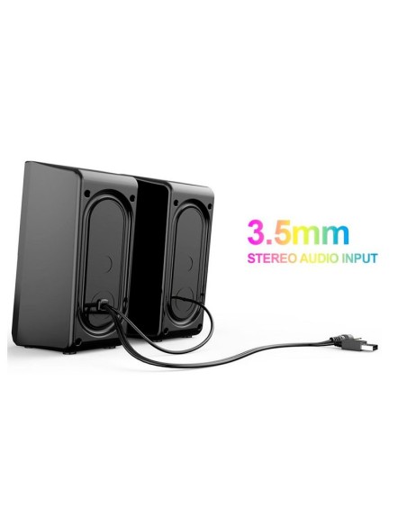 PARLANTE HAVIT SK205 USB-3.5MM |LED-RGB|3W