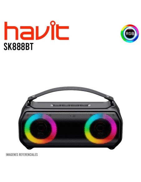 PARLANTE HAVIT (SK888BT) BLUETOOTH|LED-RGB|USB-C