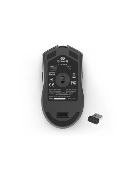 MOUSE GAMER REDRAGON ST4R PRO ( M917GB-PRO ) WIRELESS | GREY/BLACK | 26K DPI