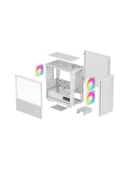 CASE DEEPCOOL CH360 DIGITAL WHITE (R-CH360-WHAPE3D-G-1) SIN FUENTE| VIDRIO TEMPLADO