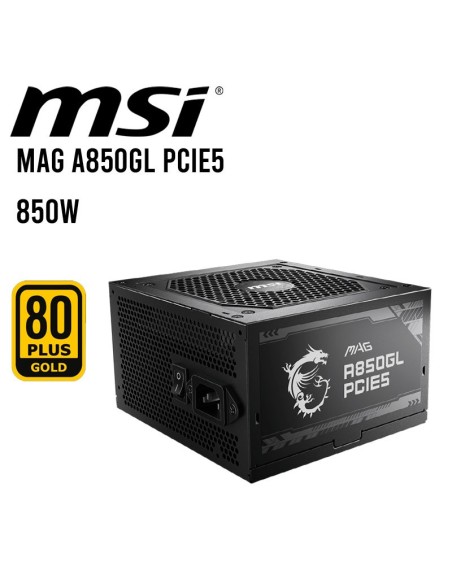FUENTE DE PODER MSI 850W ( MAG A850GL PCIE5 ) 80 PLUS GOLD | FULL MODULAR ( 306-7ZP8A23-CE0 )