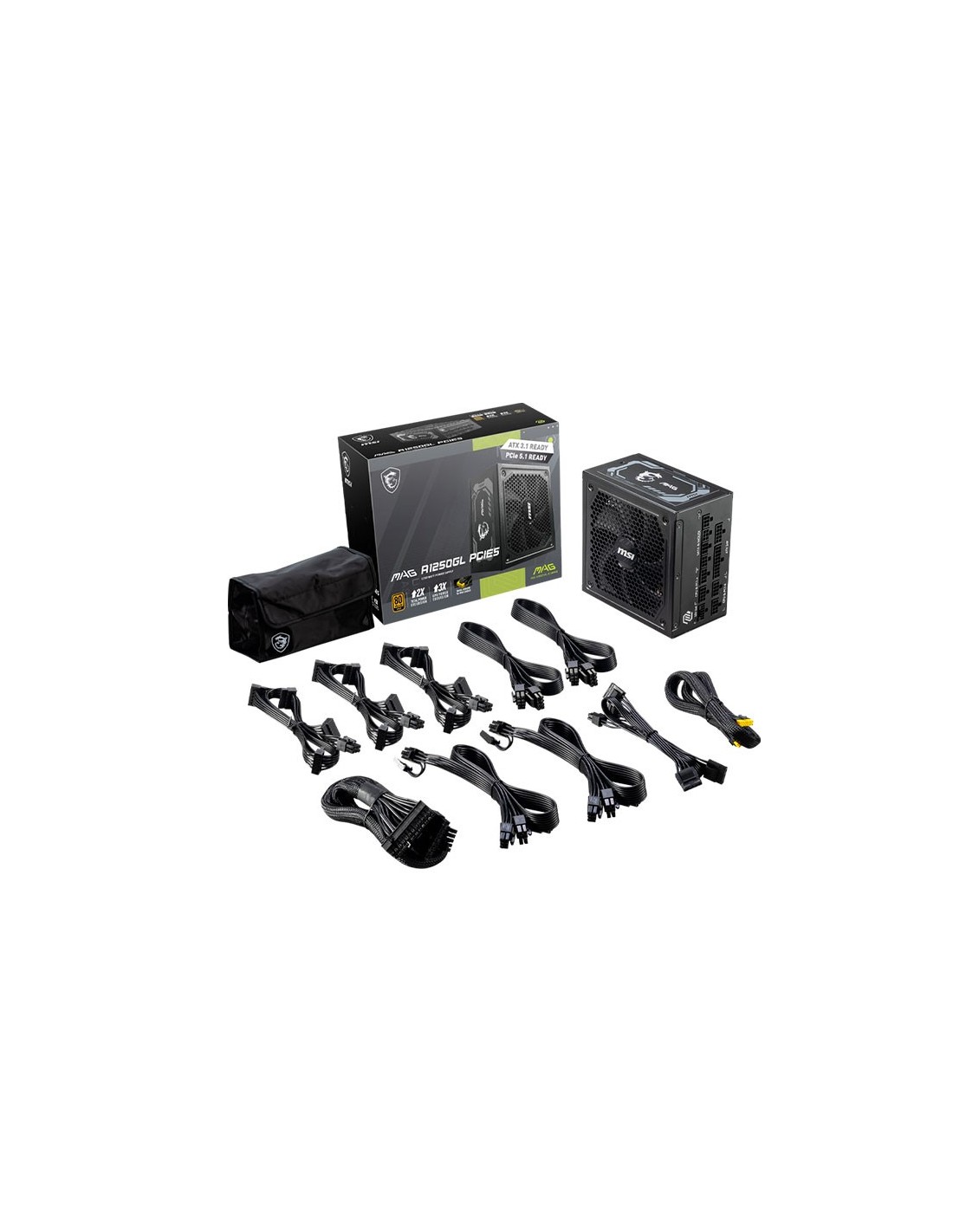 MSI MAG A1250GL PCIE5 1250W電源ユニット MSI MAG A1250GL PCIE5