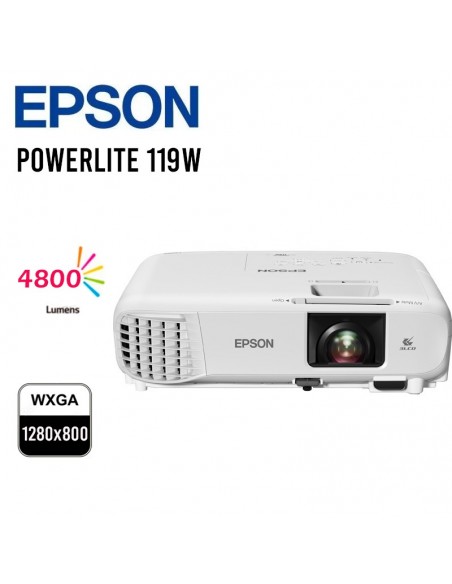 PROYECTOR EPSON 119W 3LCD 4000 LUMENES (V11H985020) 1280 X 800 WXGA|HDMI