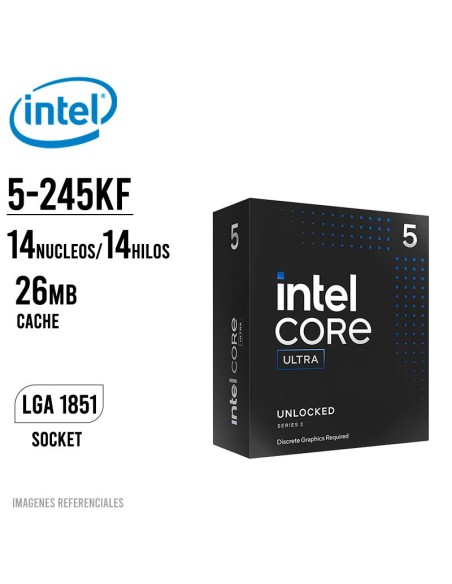 PROCESADOR INTEL CORE ULTRA 5 245KF (BX80768245KF) LGA 1851