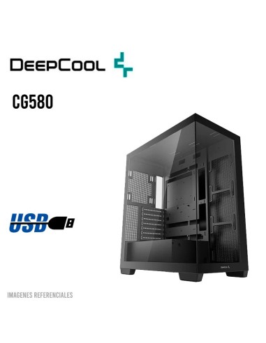 CASE DEEP COOL CG580 ( R-CG580-BKNDA0-G-1 ) S/FUENTE | VIDRIO TEMPLADO