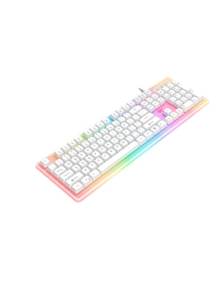 TECLADO HAVIT KB876L-SP WHITE | MEMBRANA - USB | LED-RGB