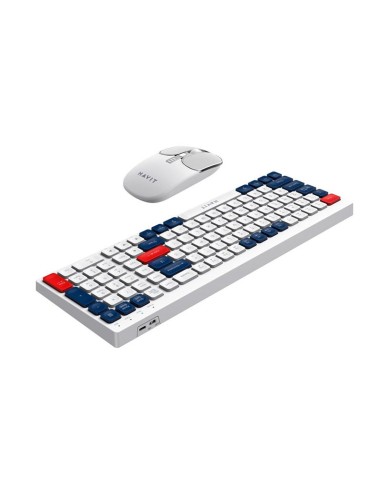 KIT HAVIT (KB830WB-SP) WHITE|WIRELESS+BT|...