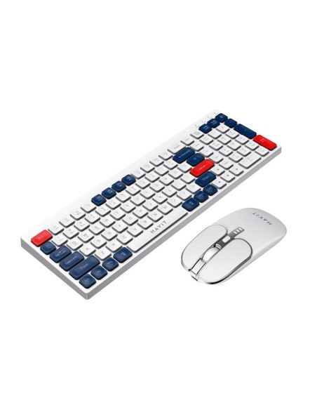 KIT HAVIT (KB830WB-SP) WHITE|WIRELESS+BT| TECLADO + MOUSE