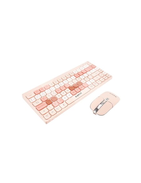 KIT GAMER HAVIT (KB831WB-SP) ROSA|WIRELESS+BT| TECLADO + MOUSE