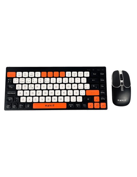 KIT GAMER HAVIT (KB831WB-SP) NEGRO|WIRELESS+BT| TECLADO + MOUSE