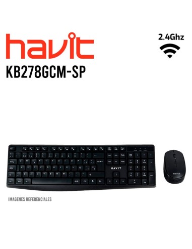 KIT HAVIT (KB278GCM-SP) NEGRO |WIRELESS|TECLADO + MOUSE