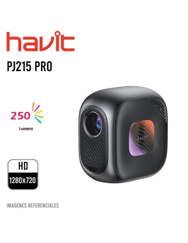 PROYECTOR HAVIT (PJ215 PRO) BLACK 1280X720 ANSI 250 LUMENES| SOPORTA 4K