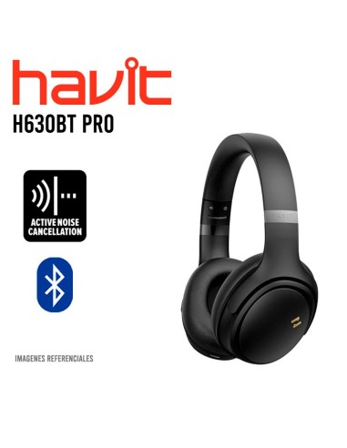 AUDIFONO HAVIT (H630BT PRO) NEGRO|BLUETOOTH|CANCELACION DE RUIDO