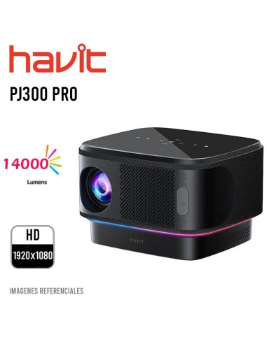PROYECTOR HAVIT (PJ300 PRO) NEGRO|1920X1080|14000 LUMENES|SOPORTA 4K