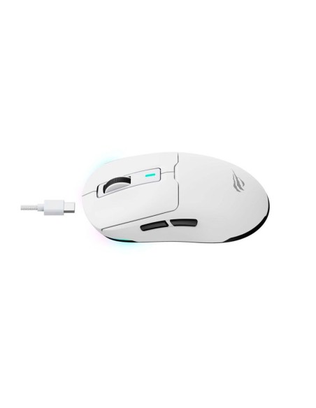 MOUSE GAMER HAVIT (MS969WB) BLANCO|RGB|WIRELESS-BT-USB