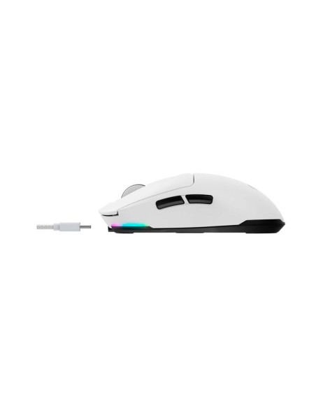 MOUSE GAMER HAVIT (MS969WB) BLANCO|RGB|WIRELESS-BT-USB