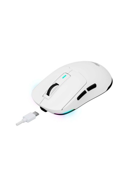 MOUSE GAMER HAVIT (MS969WB) BLANCO|RGB|WIRELESS-BT-USB