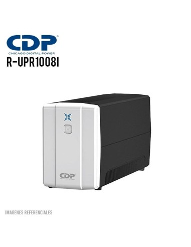 UPS CDP 1000VA/500W ( R-UPR1008I ) 8 TOMAS | 5 PUERTO USB-A - 1 USB-C | AUTOMONIA 45MIN | NEGRO