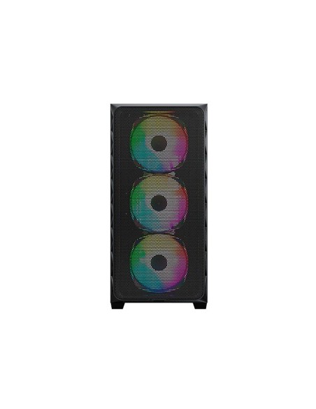 CASE MONTECH AIR 903 MAX BLACK ( AIR 903 MAX ) S/ FUENTE | VIDRIO TEMPLADO | 4 LED-ARGB