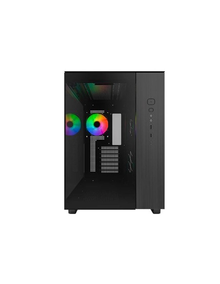 CASE MONTECH KING 65 PRO BLACK ( KING 65 PRO ) S/FUENTE | VIDRIO TEMPLADO | 3 LED-ARGB