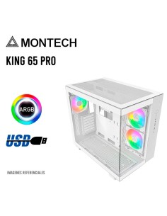 CASE MONTECH KING 65 PRO WHITE ( KING 65 PRO ) S/FUENTE |...