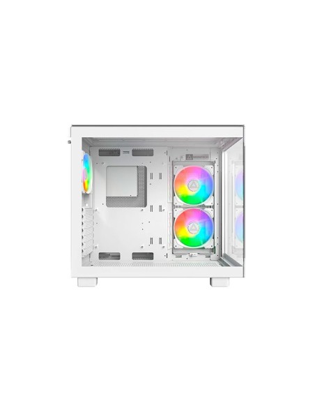 CASE MONTECH KING 65 PRO WHITE ( KING 65 PRO ) S/FUENTE | VIDRIO TEMPLADO | 3 LED-ARGB