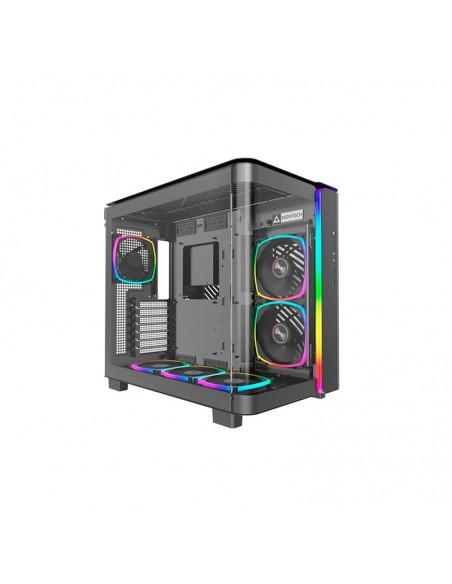 CASE MONTECH KING 95 PRO BLACK ( KING 95 PRO ) S/FUENTE | VIDRIO TEMPLADO | 6 LED-ARGB
