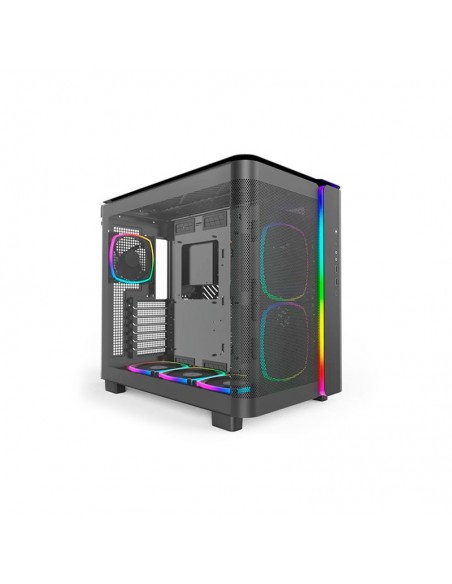CASE MONTECH KING 95 PRO BLACK ( KING 95 PRO ) S/FUENTE | VIDRIO TEMPLADO | 6 LED-ARGB