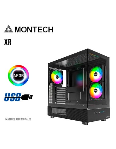 CASE MONTECH XR BLACK ( XR ) S/ FUENTE | VIDRIO...