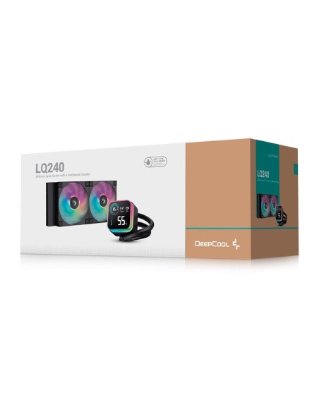 SISTEMA DE ENFRIAMIENTO LIQUIDO DEEPCOOL LQ240 (R-LQ240-BKLSMW-G-1) PANTALLA DIGITAL| LED-ARGB