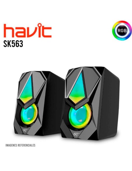 PARLANTE HAVIT SK563 USB-3.5MM | LED- GB|3W