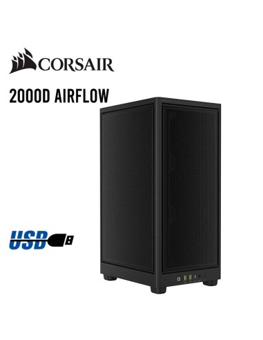 CASE CORSAIR 2000D AIRFLOW MESH MINI-ITX (CC-9011244-WW) NEGRO