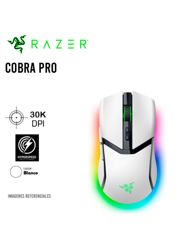 MOUSE RAZER COBRA PRO (RZ01-04660200-R3U1) 30K DPI| LED-RGB CHROMA WHITE