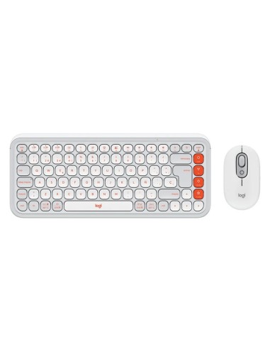 KIT TECLADO+ MOUSE LOGITECH POP ICON WHITE...