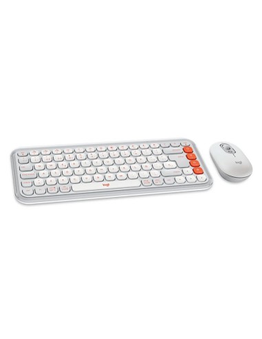 KIT TECLADO+ MOUSE LOGITECH POP ICON WHITE...