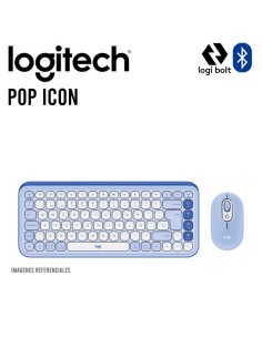 KIT TECLADO+ MOUSE LOGITECH POP ICON LILA (920-013054)...