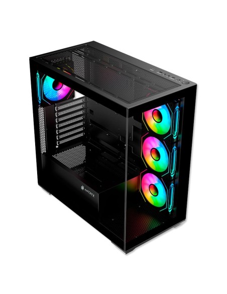 CASE ANTRYX FX 750 BLACK ( AC-FX750K ) S/FUENTE | VIDRIO TEMPLADO | LED-ARGB