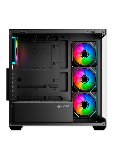 CASE ANTRYX FX 750 BLACK ( AC-FX750K ) S/FUENTE | VIDRIO TEMPLADO | LED-ARGB