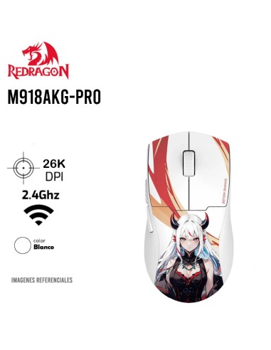 MOUSE GAMER REDRAGON K1NG MAX ANIME (M918AKG-PRO) WIRELESS| DPI 26.000