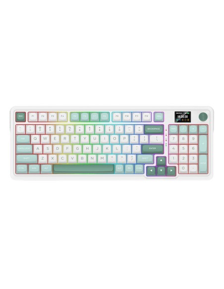 TECLADO GAMER REDRAGON GALATIN PRO ( K719WG-RGB-PRO ) WIRELESS - BT - USB-C | SWITCH MINT MAMBO | WHITE/GREEN | LED-RGB