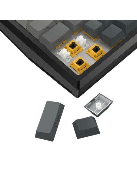 TECLADO GAMER REDRAGON PENUMBRA PRO (K687GG-RGB-PRO) WIRELES- BT- USB-C| SWITCH LION L|ALUMINIO/BLACK| LED RGB