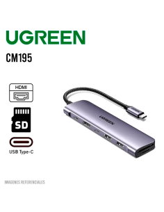 HUB USB-C UGREEN CM195 7 EN 1 ( CM195 ) 2 USB 3.0 - 1...