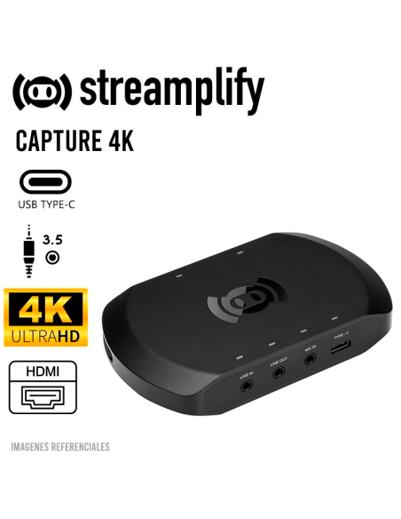 CAPTURADORA DE VIDEO STREAMPLIFY ( CAPTURE-4K30-BK ) 4K - 30HZ
