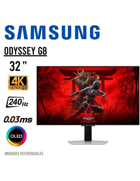 MONITOR GAMER SAMSUNG 32" ODYSSEY G8 ( LS32DG800SLXPE ) PANEL OLED | 240 HZ - 0.03MS | HDMI - DP - USB
