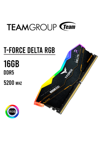 MEMORIA RAM TEAMGROUP 16GB/5200MHZ DELTA TUF GAMING ALLIANCE RGB ( FF5D516G5200HC40C01 ) LED-RGB