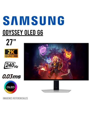 MONITOR SAMSUNG 27" ODYSSEY G6 OLED ( LS27DG612SLXPE ) GAMING | QHD 2560X1440 | 240HZ - 0.03MS | HDMI -  DP | G-SYNC COMPATIBLE