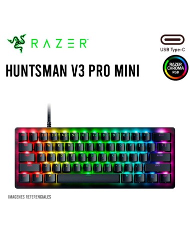 TECLADO RAZER HUNTSMAN V3 PRO MINI ( RZ03-04990200-R3U1 ) SWITCH ANALOG OPTICAL | LED-RAZER CHROMA RGB