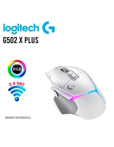 MOUSE LOGITECH G502 X PLUS WHITE ( 910-006169 ) GAMING | LIGHTSPEED | HERO 25K | LED-RGB