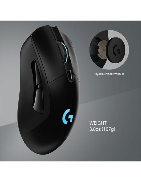 MOUSE GAMER LOGITECH G703 LIGHTSPEED ( 910-005638 ) WIRELESS | HERO 25K | LED-RGB