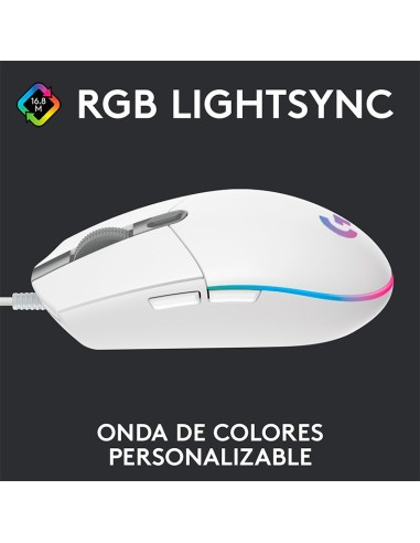 MOUSE GAMER LOGITECH G203 WHITE LIGHTSYNC (...